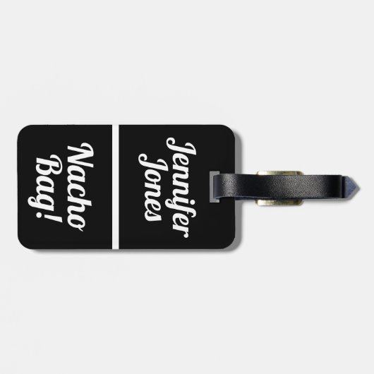 Nacho Bag Funny Bagagelabel (Achterkant horizontaal)