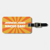 Nacho Bag Grappige Retro Aandacht Bagagelabel (Voorkant horizontaal)