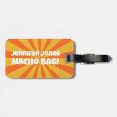Nacho Bag Grappige Retro Aandacht Bagagelabel (Achterkant horizontaal)