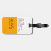 NACHO BAG Persoonlijke Tortilla Chip met kaas Bagagelabel (Achterkant horizontaal)