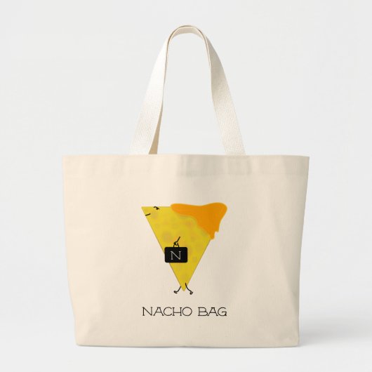 NACHO BAG Tortilla Chip met kaas die een tas gooit (Voorkant)