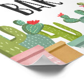 Nacho Bar Mexican Food Cactus Fiesta Table Sign Poster (Hoek)