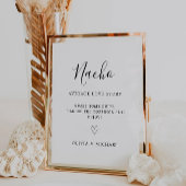 Nacho Bar Sign - Minimalistische bruiloft Nacho St Reclamebord Met Voetstuk