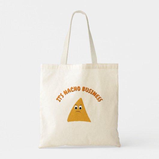 Nacho Business Funny Pun Tote Bag (Achterkant)
