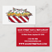 Nacho Chips Cheese Nachos Bar Restaurant Junk Food Visitekaartje (Voorkant / Achterkant)