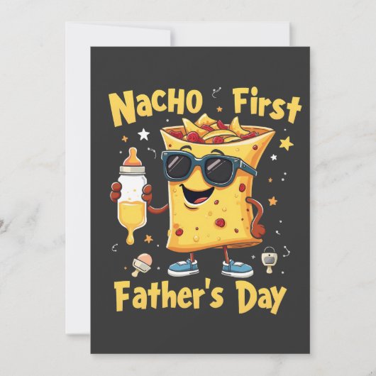 Nacho eerste Vaderdag Cinco de Mayo vader Save The Date (Voorkant)