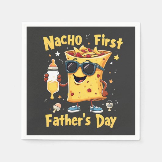 Nacho eerste Vaderdag Cinco de Mayo vader Servet (Voorkant)
