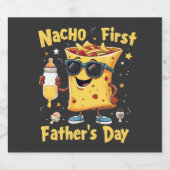 Nacho eerste Vaderdag Cinco de Mayo vader Sparkling Wijnetiket (Enkel label)