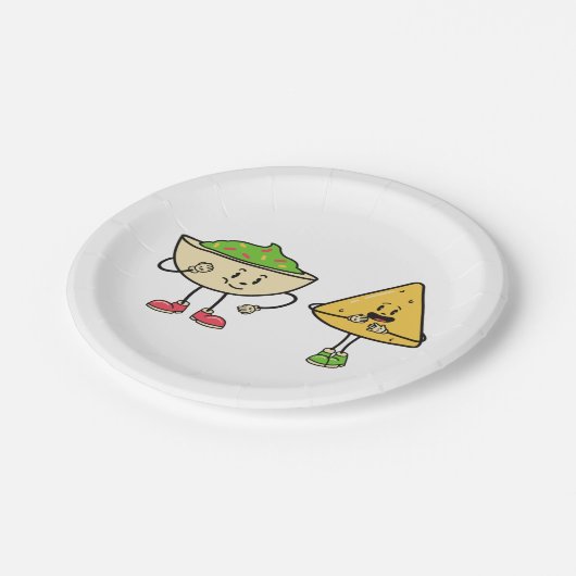Nacho en Guacamole Papieren Bordje (Gekanteld)