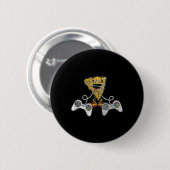 Nacho Gaming Cinco De Mayo Grappige Video-game Con Ronde Button 5,7 Cm (Voorkant /achterkant)
