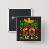 Nacho Gemiddeld 60 jaar oud Cinco de Mayo Square Vierkante Button 5,1 Cm (Voorkant /achterkant)