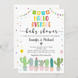 Nacho Gemiddeld Baby shower Cactus Fiesta Kaart