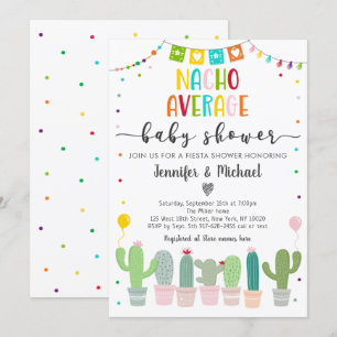 Nacho Gemiddeld Baby shower Cactus Fiesta Kaart