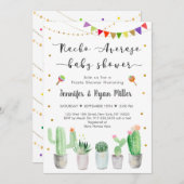 Nacho Gemiddeld Baby shower Gold Fiesta Cactus Kaart (Voorkant / Achterkant)