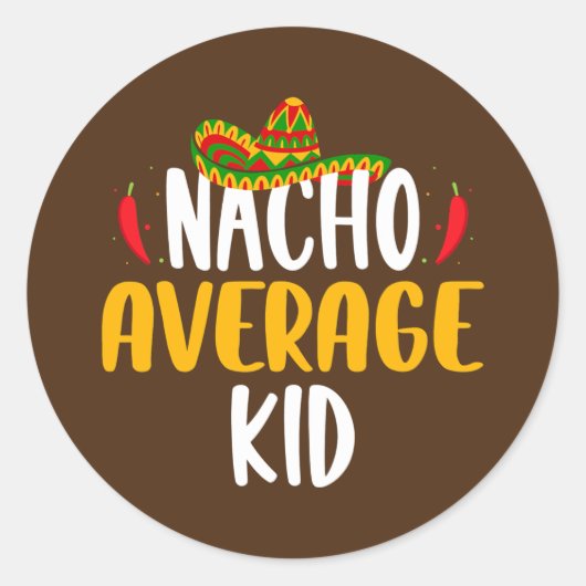 Nacho Gemiddeld Kind meisje Cinco de Mayo Ronde Sticker (Voorkant)