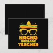 Nacho Gemiddeld Leraar Cinco De Mayo Matching Briefkaart (Voorkant / Achterkant)
