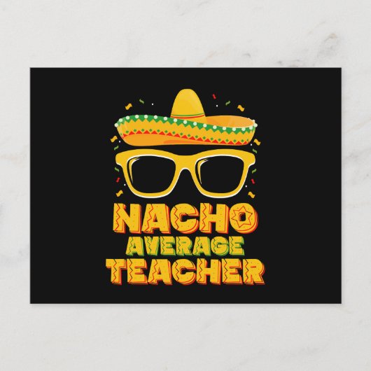 Nacho Gemiddeld Leraar Cinco De Mayo Matching Briefkaart (Voorkant)