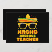 Nacho Gemiddeld Leraar Cinco De Mayo Matching Kaart (Voorkant / Achterkant)