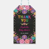 Nacho Gemiddeld Mexicaans Bloemen Fiesta Baby show Cadeaulabel (Voorkant)
