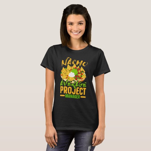Nacho Gemiddeld projectmanagement projectmanager M T-shirt (Voorkant volledig)
