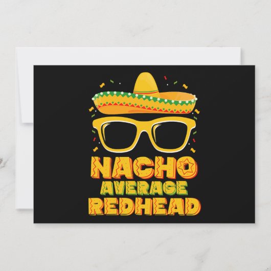 Nacho Gemiddeld Roodharig Haar Mexicaans Cinco De  Kaart (Voorkant)
