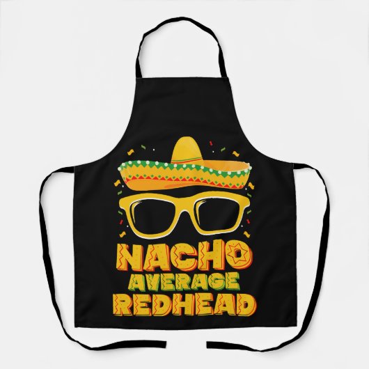 Nacho Gemiddeld Roodharig Haar Mexicaans Cinco De  Schort (Voorkant)