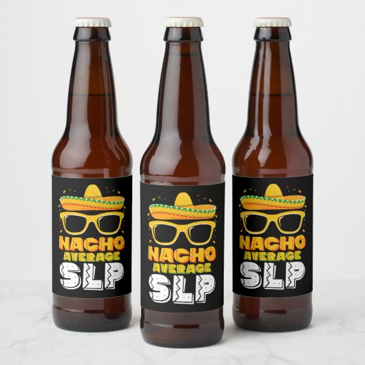 Nacho Gemiddeld SLP Spraak Taal Patholoog Bier Etiket (Flessen)