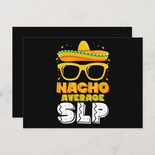 Nacho Gemiddeld SLP Spraak Taal Patholoog Briefkaart (Voorkant / Achterkant)