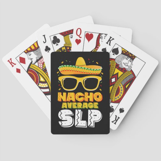 Nacho Gemiddeld SLP Spraak Taal Patholoog Pokerkaarten (Achterkant)
