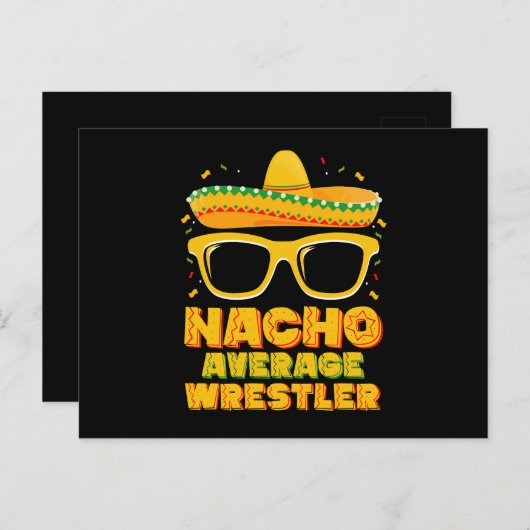Nacho Gemiddeld Worstelaar Wrestling Cinco de Mayo Briefkaart (Voorkant / Achterkant)