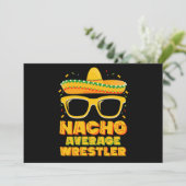 Nacho Gemiddeld Worstelaar Wrestling Cinco de Mayo Kaart (Staand voorkant)