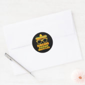 Nacho Gemiddeld Worstelaar Wrestling Cinco de Mayo Ronde Sticker (Envelop)