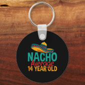Nacho Gemiddelde 14-jarige Cinco de Mayo 14e Geboo Sleutelhanger (Voorkant)