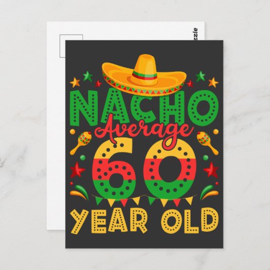 Nacho Gemiddelde 60 jaar oude Cinco de Mayo Briefkaart (Voorkant / Achterkant)