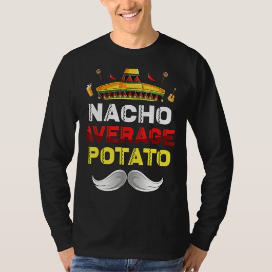Nacho Gemiddelde Aardappelboom Gnome Funny Cinco d T-shirt (Voorkant)
