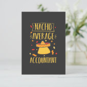 Nacho Gemiddelde accountant Bedankkaart (Staand voorkant)