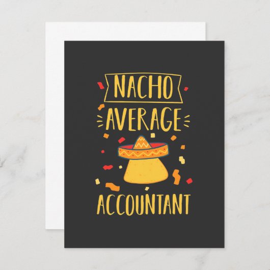 Nacho Gemiddelde accountant Bedankkaart (Voorkant / Achterkant)