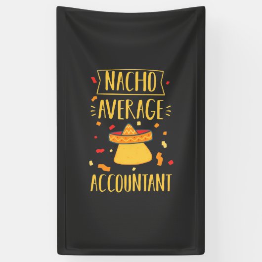 Nacho Gemiddelde accountant Spandoek (Verticaal)
