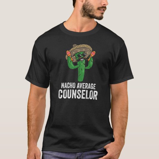 Nacho Gemiddelde adviseur Humor Funny Cactus Cinco T-shirt (Voorkant)
