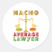 Nacho Gemiddelde advocaat Ronde Sticker (Voorkant)