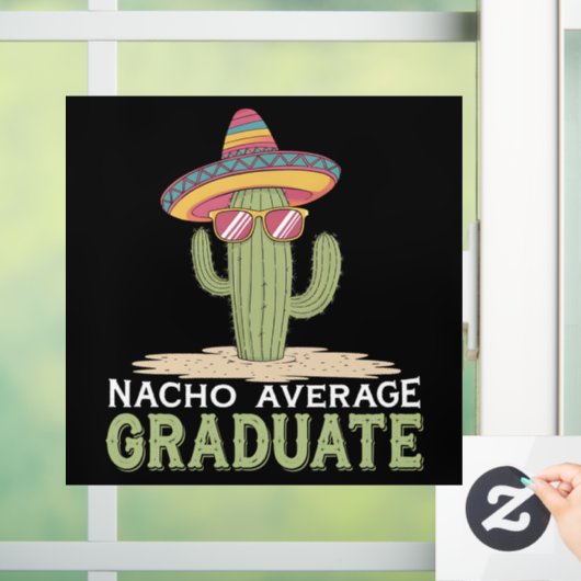 Nacho Gemiddelde Afgestudeerde Cactus Afstudeerfee Raamsticker (Huis)