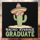 Nacho Gemiddelde Afgestudeerde Cactus Afstudeerfee Raamsticker (Vel 2)