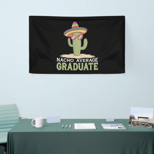 Nacho Gemiddelde Afgestudeerde Cactus Afstudeerfee Spandoek (Beurs)