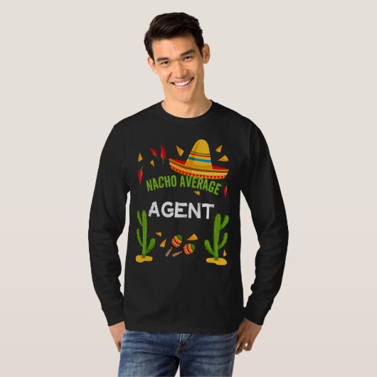 Nacho Gemiddelde Agent Cinco De Mayo T-shirt (Voorkant volledig)