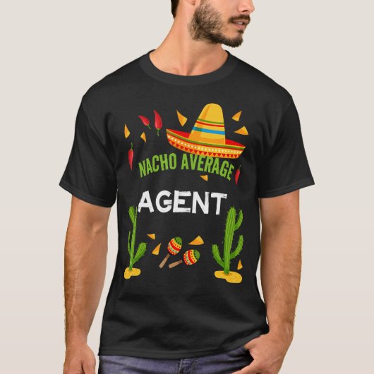 Nacho Gemiddelde Agent Cinco De Mayo T-shirt (Voorkant)