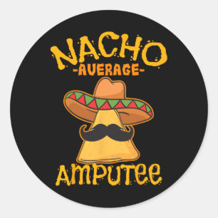 Nacho Gemiddelde ampul Mexicaanse berekening Cinco Ronde Sticker