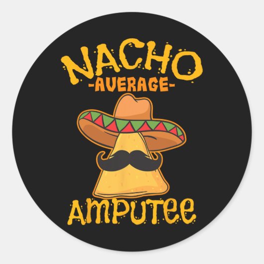 Nacho Gemiddelde ampul Mexicaanse berekening Cinco Ronde Sticker (Voorkant)