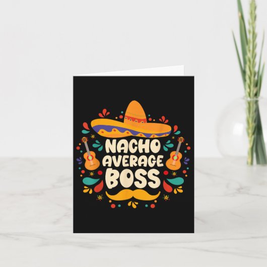 Nacho gemiddelde baas Cinco de Mayo Fiesta Sombrer Kaart (Voorkant)