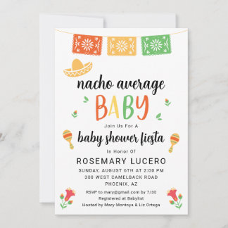 Nacho Gemiddelde Baby Fiesta Baby shower Uitnodigi Kaart