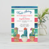 Nacho Gemiddelde 'Birthday Party' Floral Desert Ca Kaart (Staand voorkant)